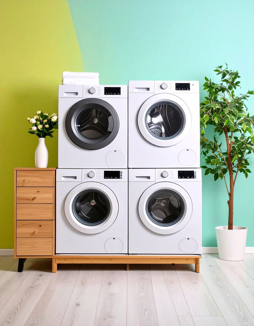 Compact Stackable WasherDryer - 20 Small Utility Room Ideas