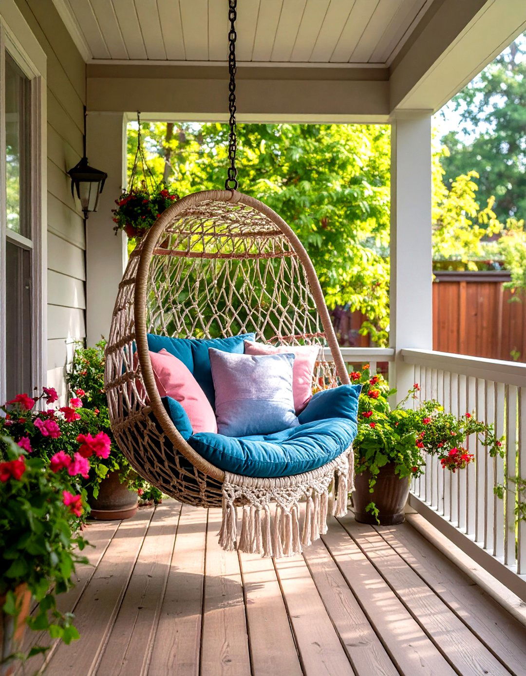 Compact Swing Chairs - 20 Small Porch Ideas