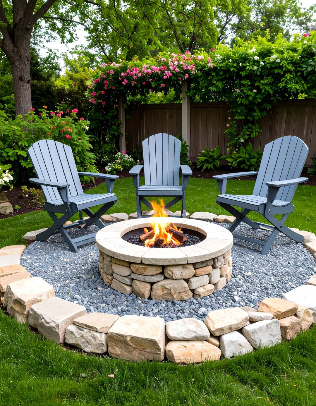 Compact Urban Flagstone Fire Pit Nook - 20 Flagstone Fire Pit Ideas