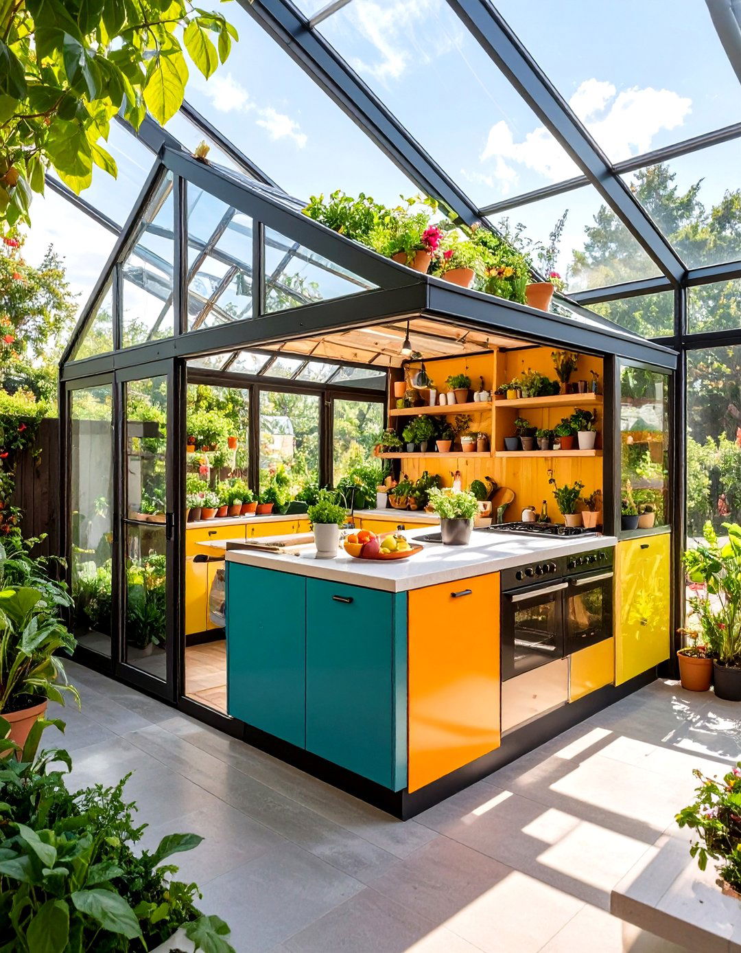Compact Urban Greenhouse Kitchen Pod - 20 Greenhouse Kitchen Design Ideas