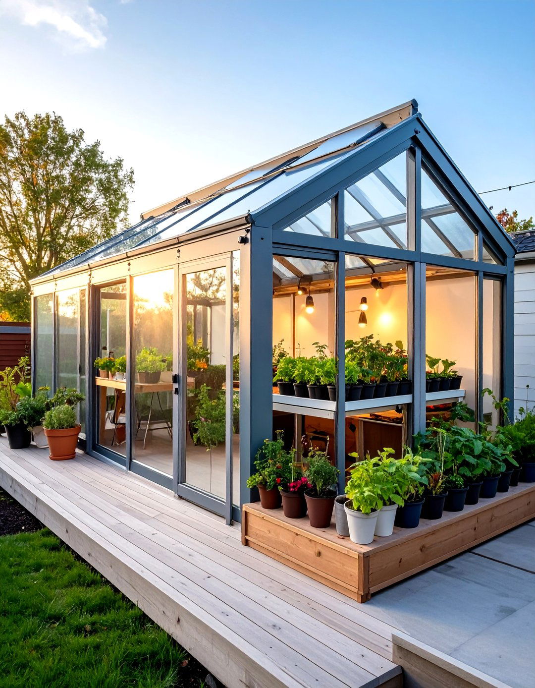 Compact Urban Porch Greenhouse - 20 Porch Greenhouse Ideas