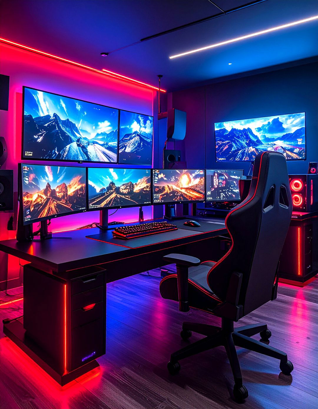 Competition Red and Black Gaming Setup - 20 Red and Black Gaming Setup Ideas