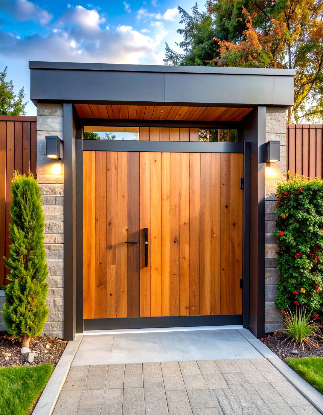 Composite Aluminum Fusion for Zero Upkeep - 20 Front Door Gate Ideas
