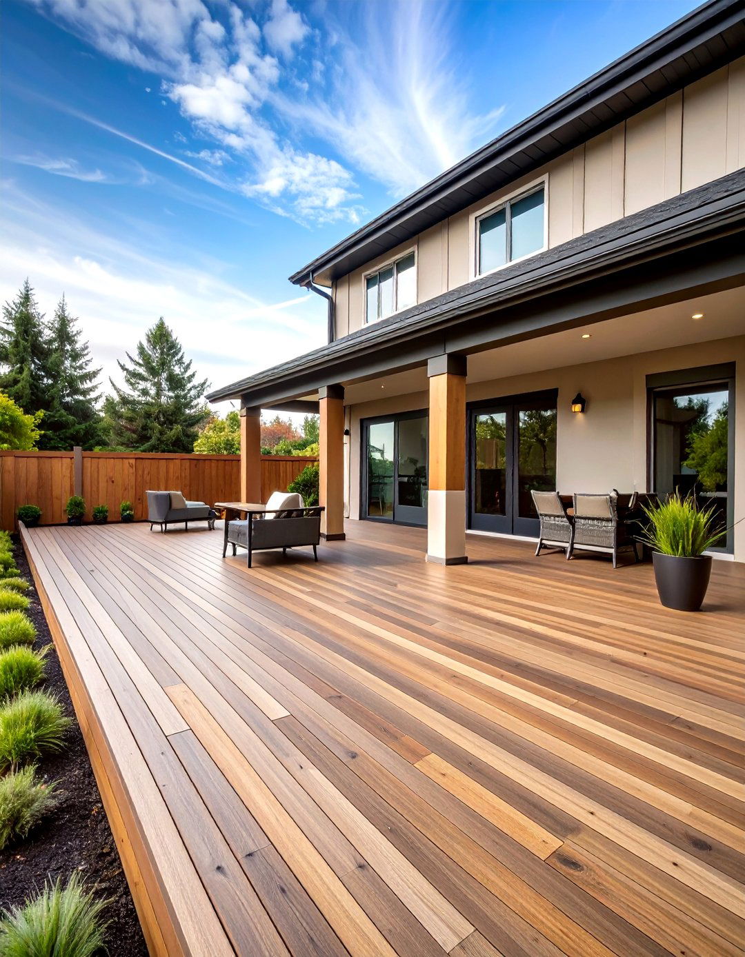 Composite Deck Diagonal Board Layout - 20 Composite Deck Ideas