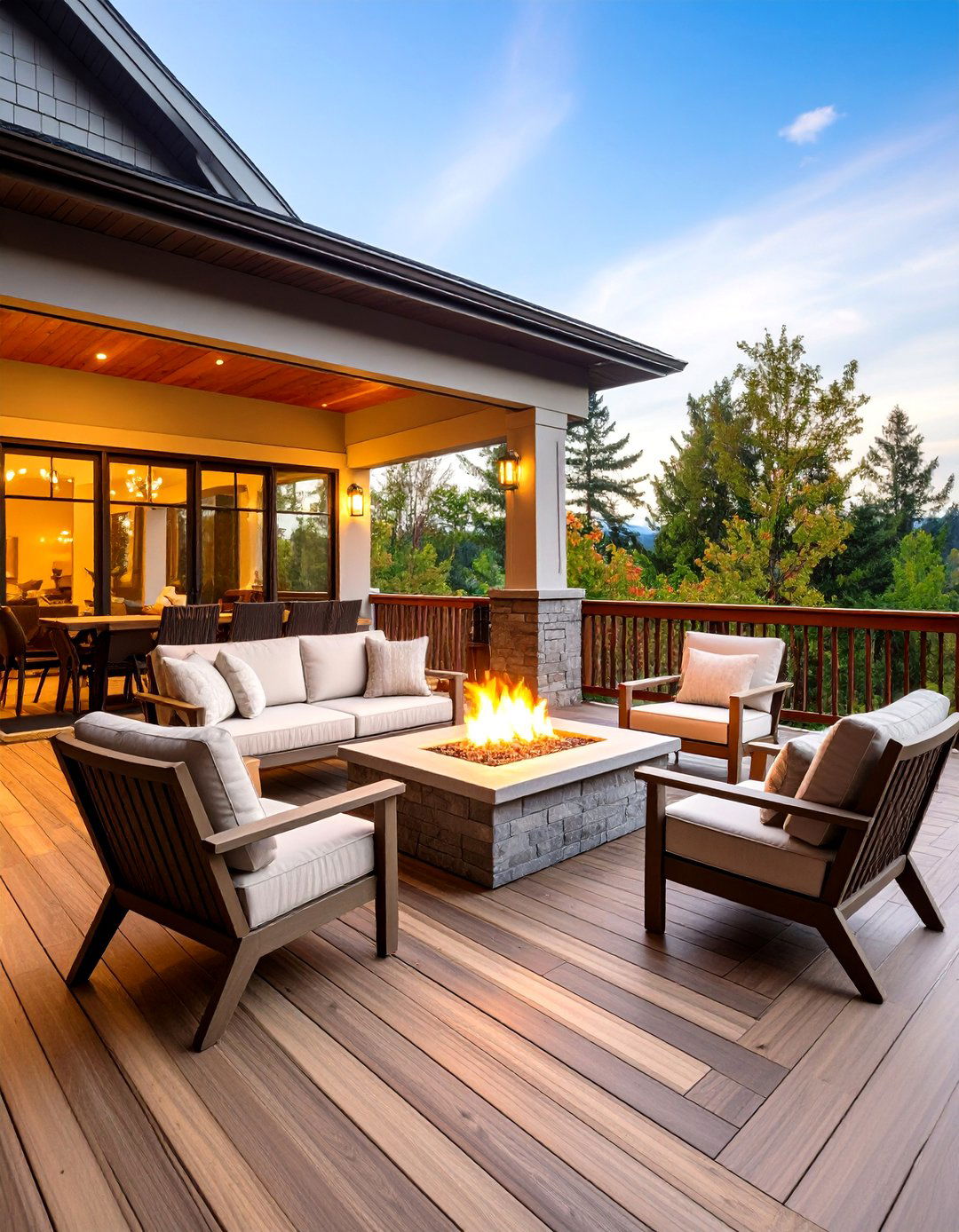 Composite Deck Fire Feature Integration - 20 Composite Deck Ideas