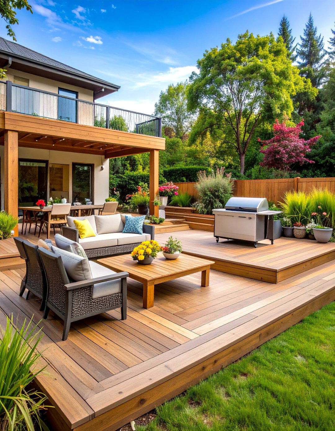 Composite Deck Multi Level Design - 20 Composite Deck Ideas