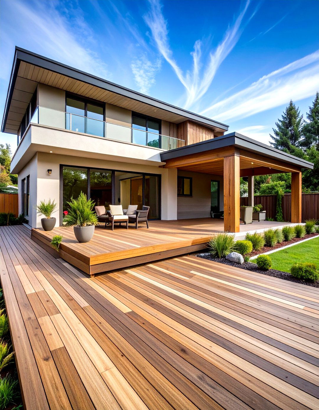 Composite Deck Multi Width Board Pattern - 20 Composite Deck Ideas