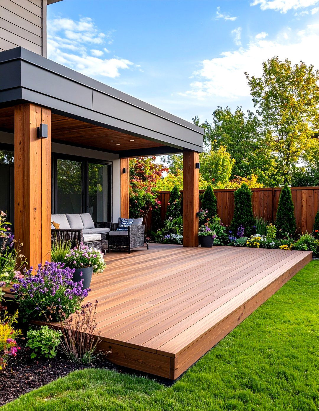 Composite Deck Privacy Wall Integration - 20 Composite Deck Ideas