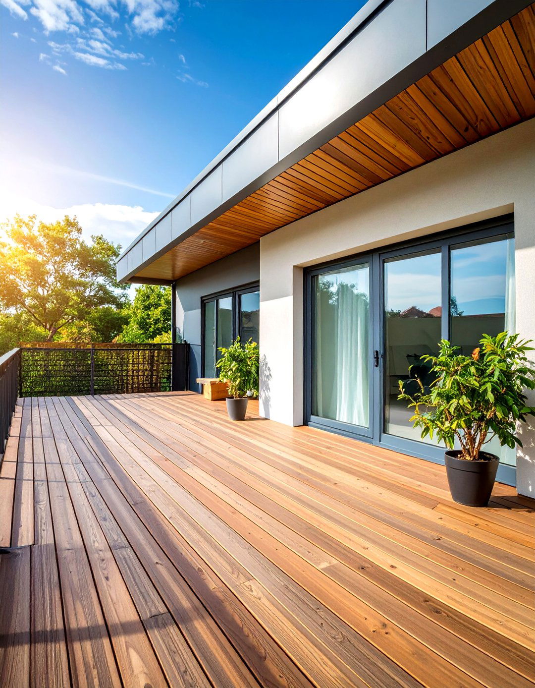 Composite Decking Balcony Over Garage for Low Maintenance - 20 Balcony Over Garage Ideas