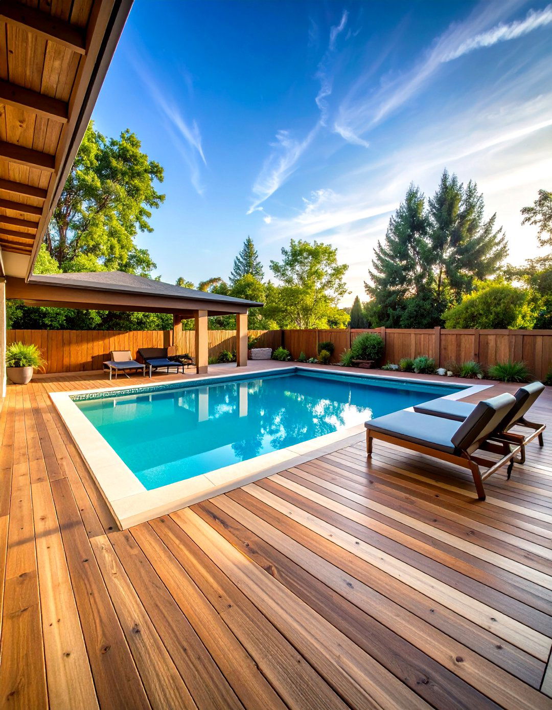Composite Decking Pool Walkway with Wood Alternative - 20 Pool Walkway Ideas