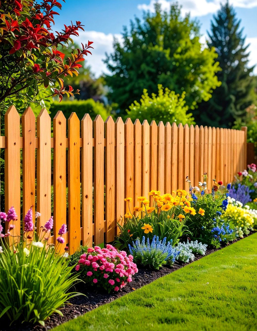 Composite Material Fence - 20 Small Garden Fence Ideas