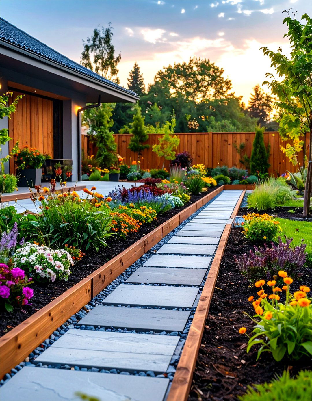 Composite Polymer Garden Edging with Weather Resistance - 20 Modern Garden Edging Ideas