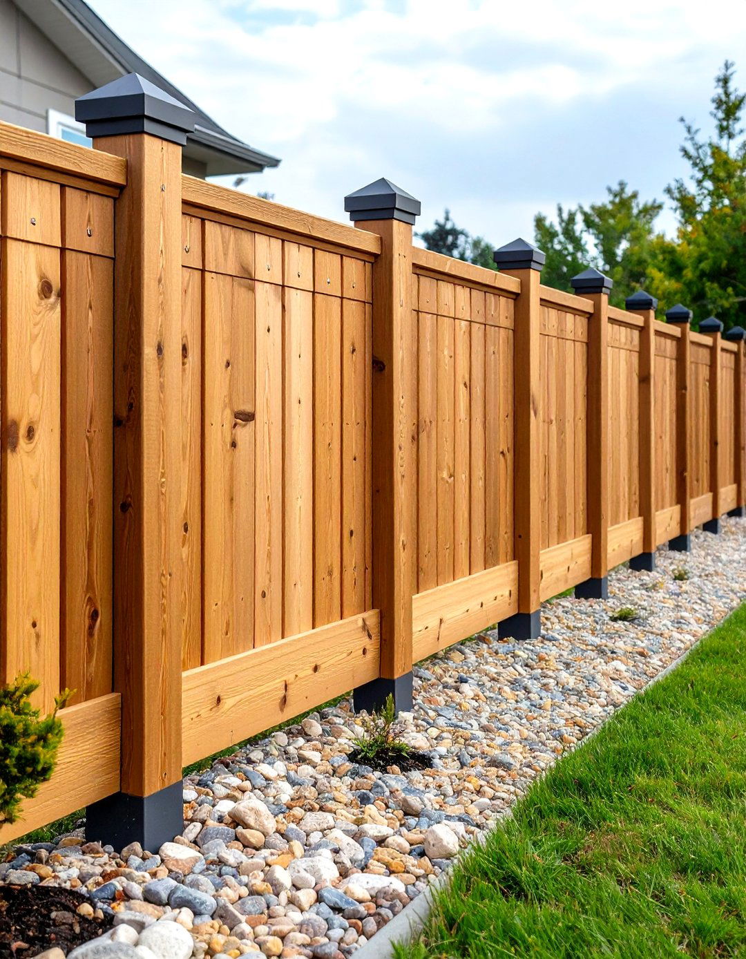 Composite Vinyl Front Yard Fence - 20 Front Yard Fence Ideas