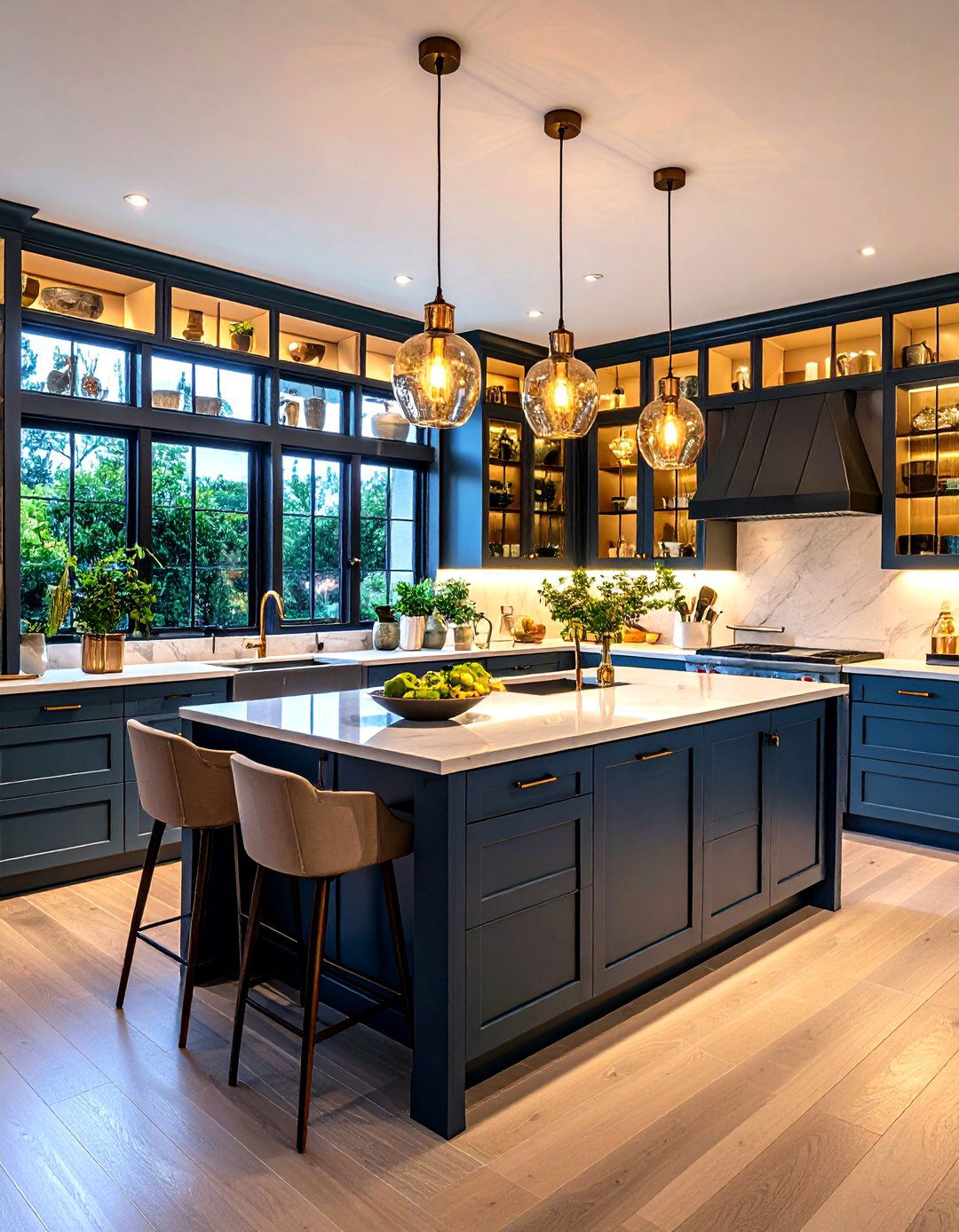 Conceal a Pantry Behind a Cabinet Door - 20 U Shaped Kitchen Ideas