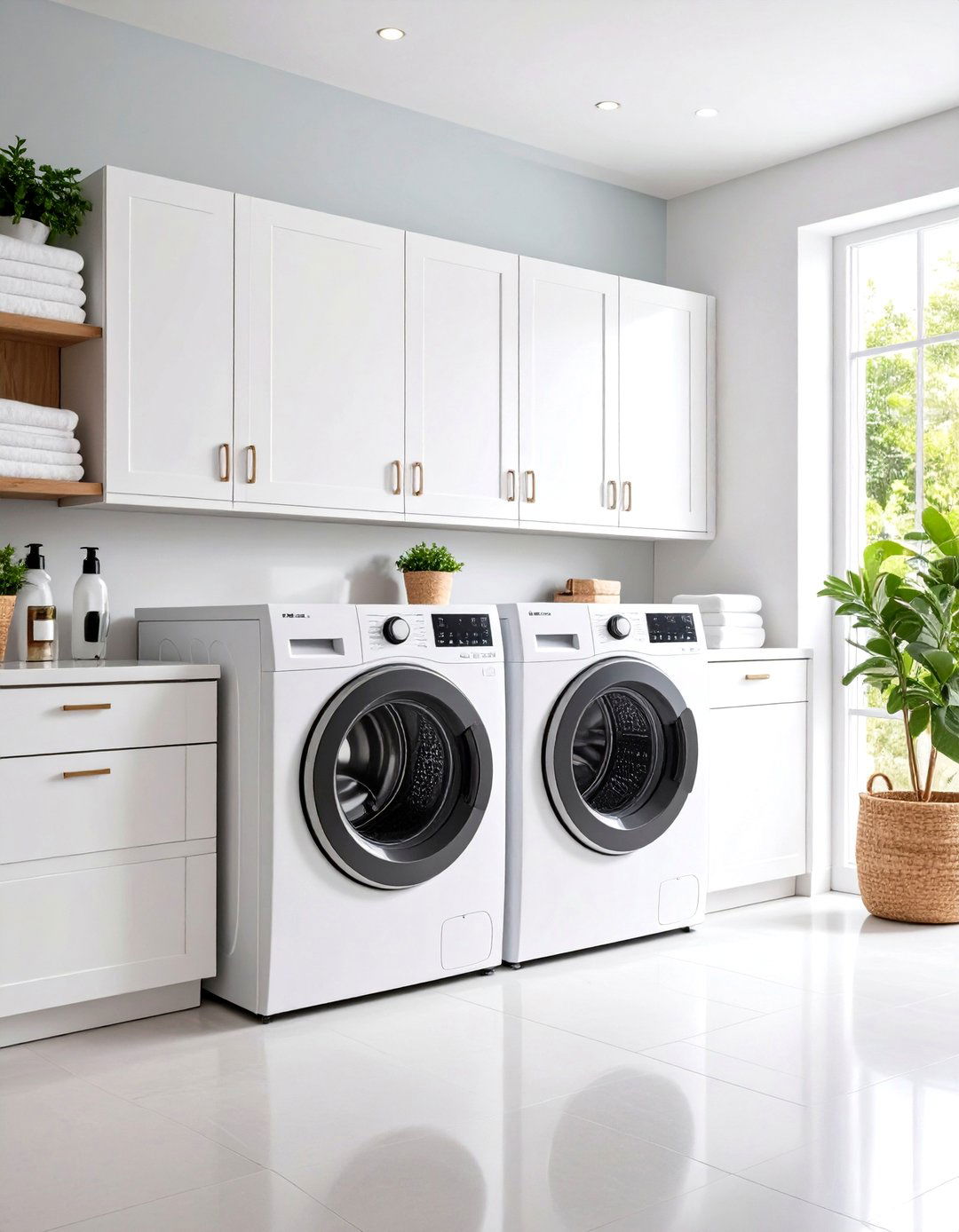 Concealed Appliance Laundry Room Cabinet Fronts - 20 Laundry Room Cabinet Ideas