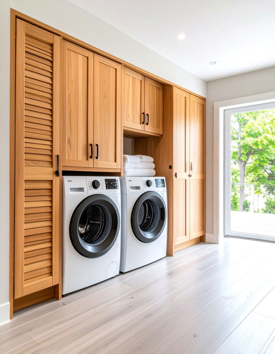Concealed Behind Closet Doors - 20 Stackable Laundry Room Ideas