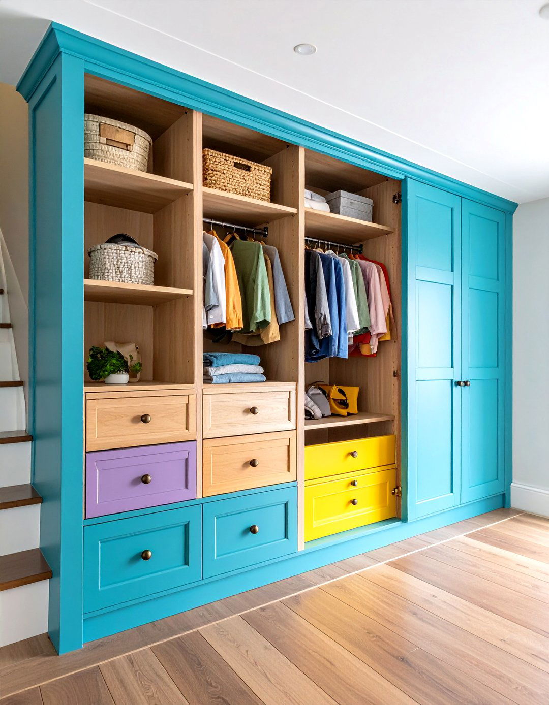 Concealed Closet with Doors - 20 Under Stair Storage Ideas