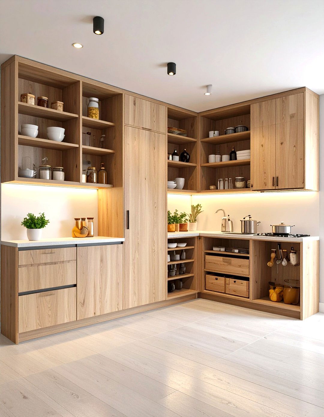 Concealed Walk In Pantry Keeps Clutter Out of Sight - 20 Dream Kitchen Ideas