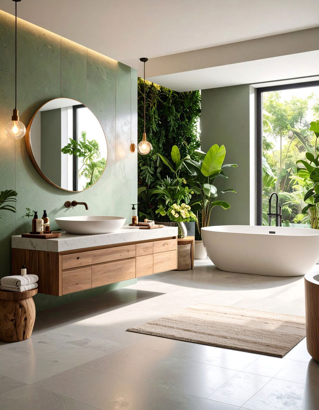 Concrete Bathroom Decorative Elements with Artistic Expression - 20 Concrete Bathroom Ideas
