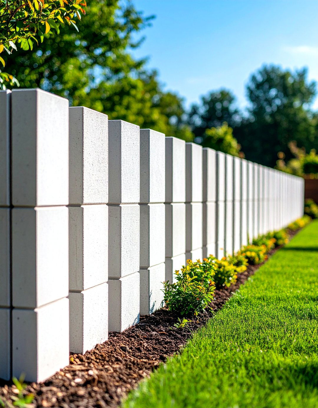 Concrete Block Privacy Fence Ideas - 20 Cheap Privacy Fence Ideas