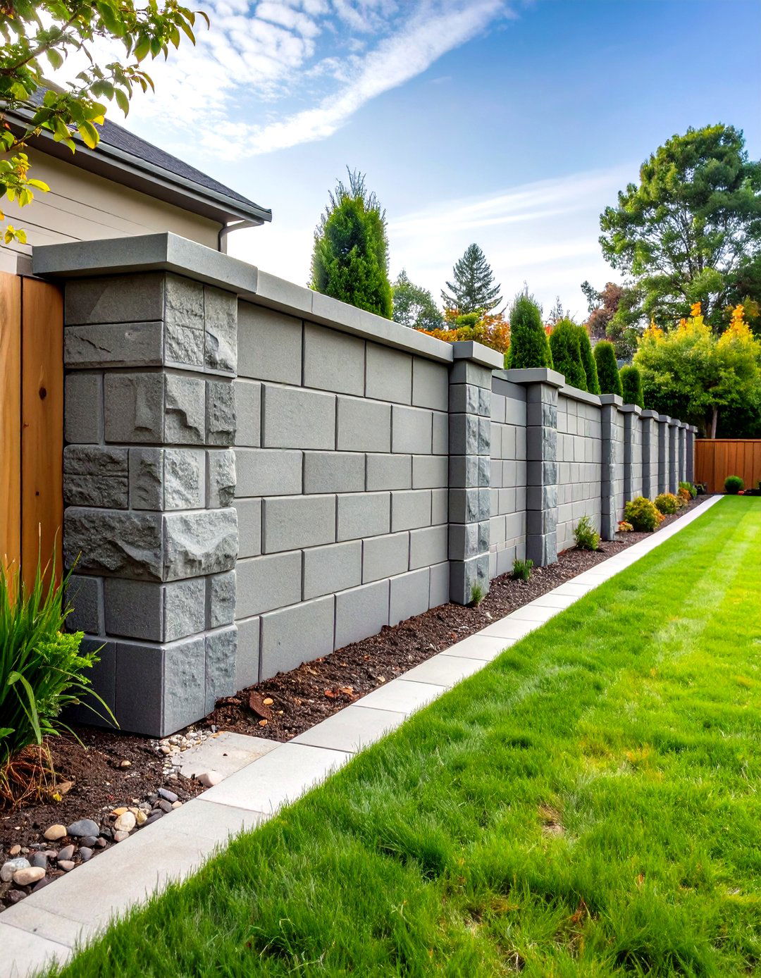 Concrete Block Retaining Wall - 20 Inexpensive Retaining Wall Ideas