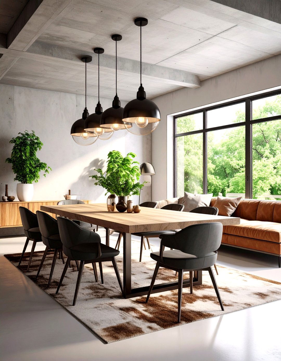 Concrete Chic Masculine Dining Room - 20 masculine dining room ideas
