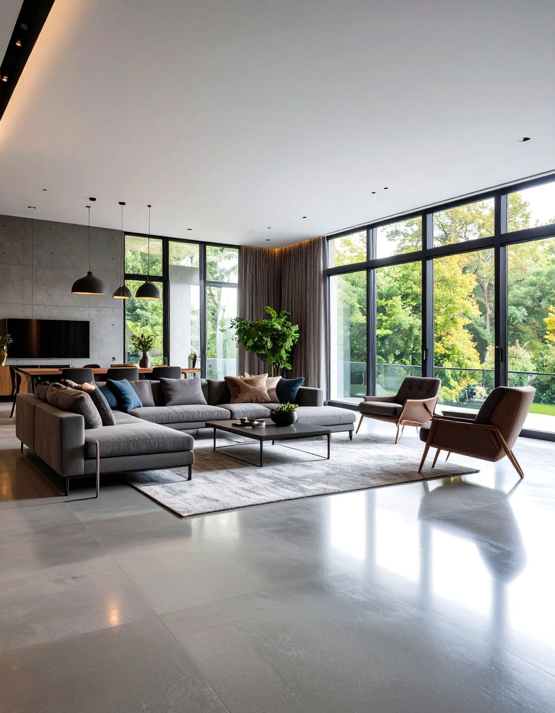Concrete Floor Industrial Interior Design - 20 Industrial Interior Design Style Ideas