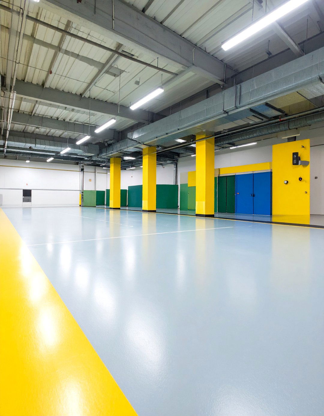 Concrete Floors with Epoxy Finish Resist Solvents - 20 Gun Room Ideas