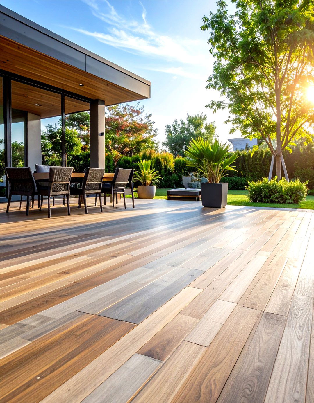 Concrete Floors with Wood Plank Stamp Patterns - 20 Concrete Floor Design Ideas