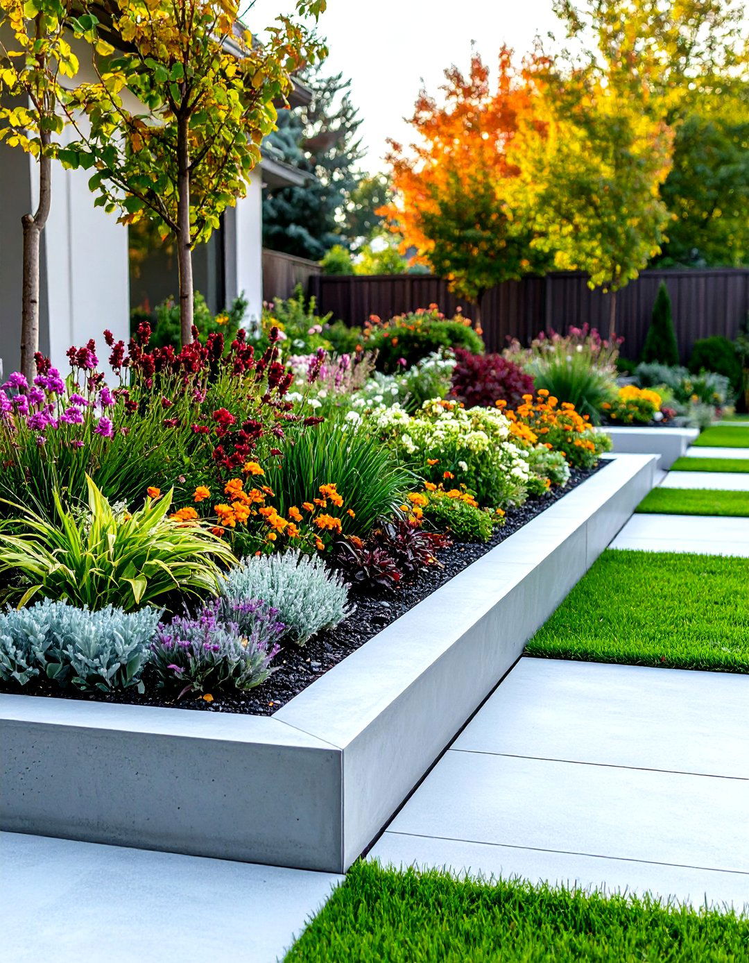 Concrete Garden Edging for Professional Precision - 20 Garden Edging Ideas