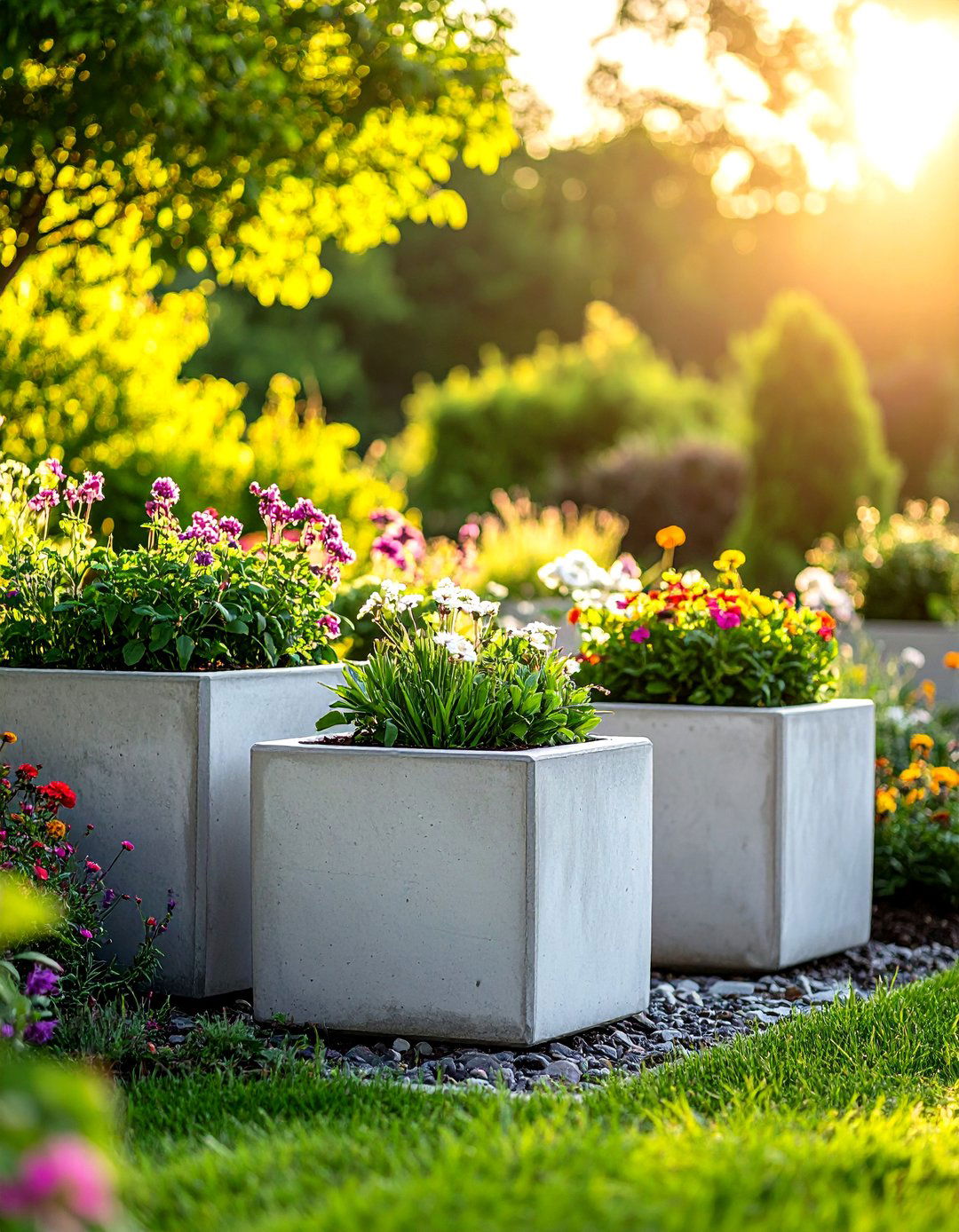 Concrete Garden Patio Installation - 20 Concrete Garden Ideas
