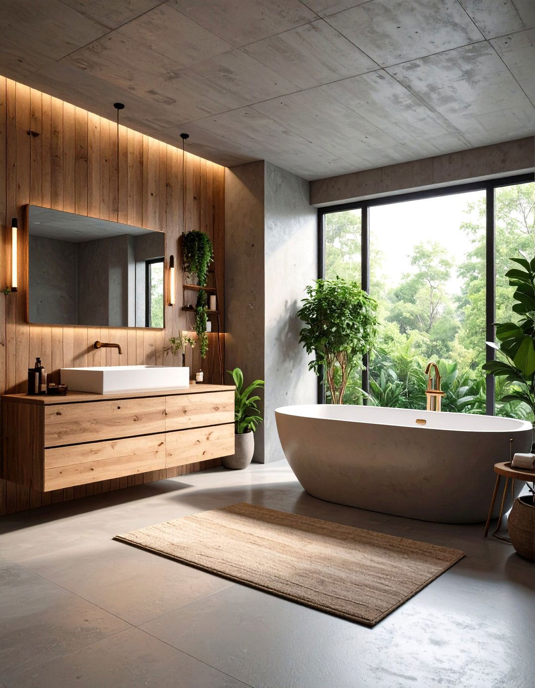Concrete Industrial Minimalist Bathroom - 20 Minimalist Bathroom Ideas