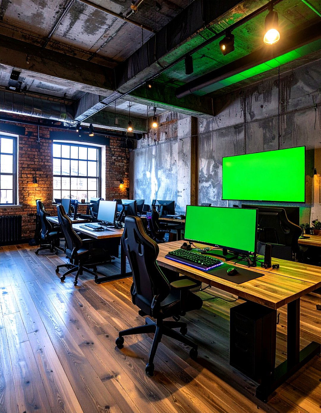 Concrete Look Industrial Loft - 20 Game Room Paint Ideas