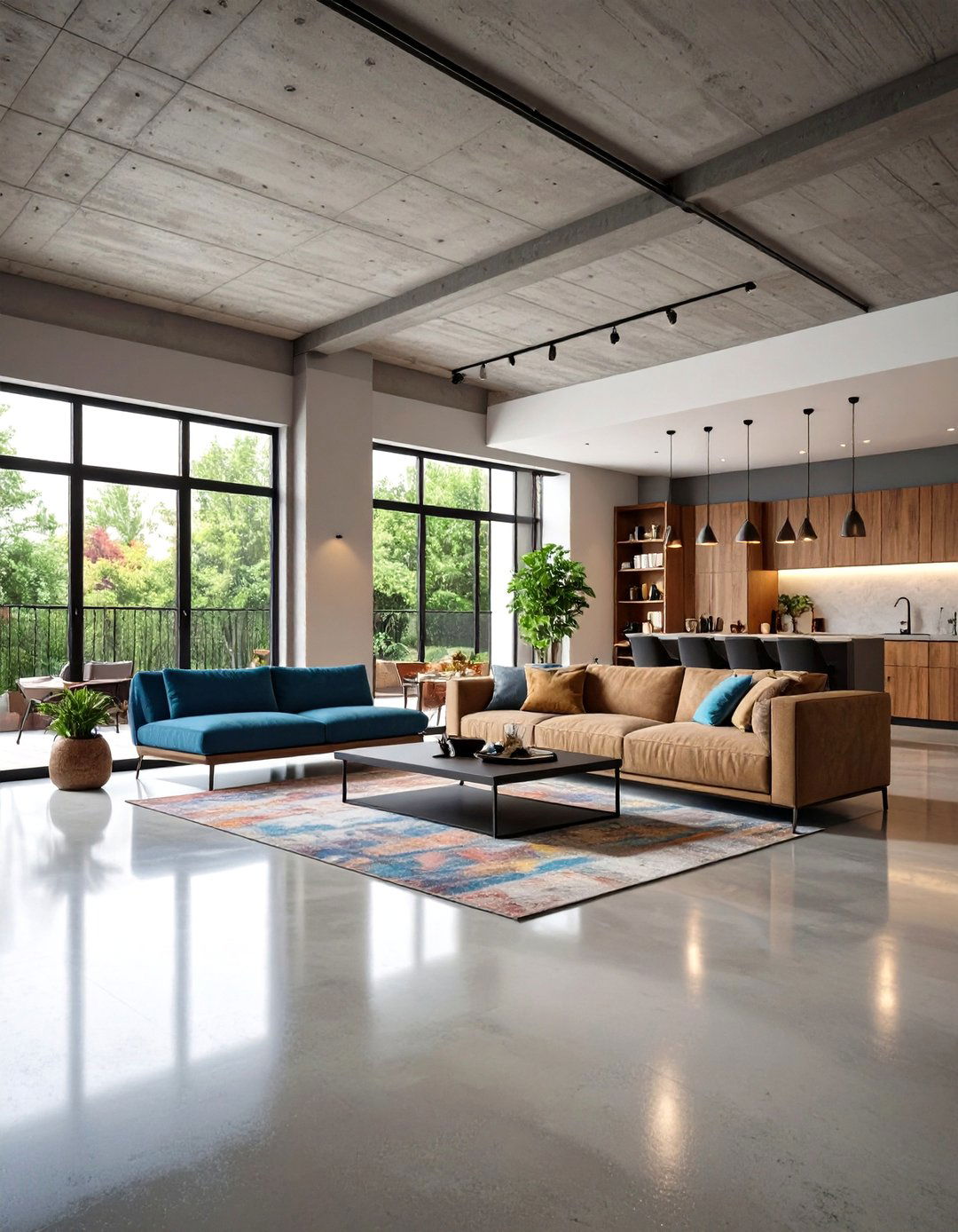 Concrete Microtopping Basement Floor Seamless Finish - 20 Basement Floor Ideas