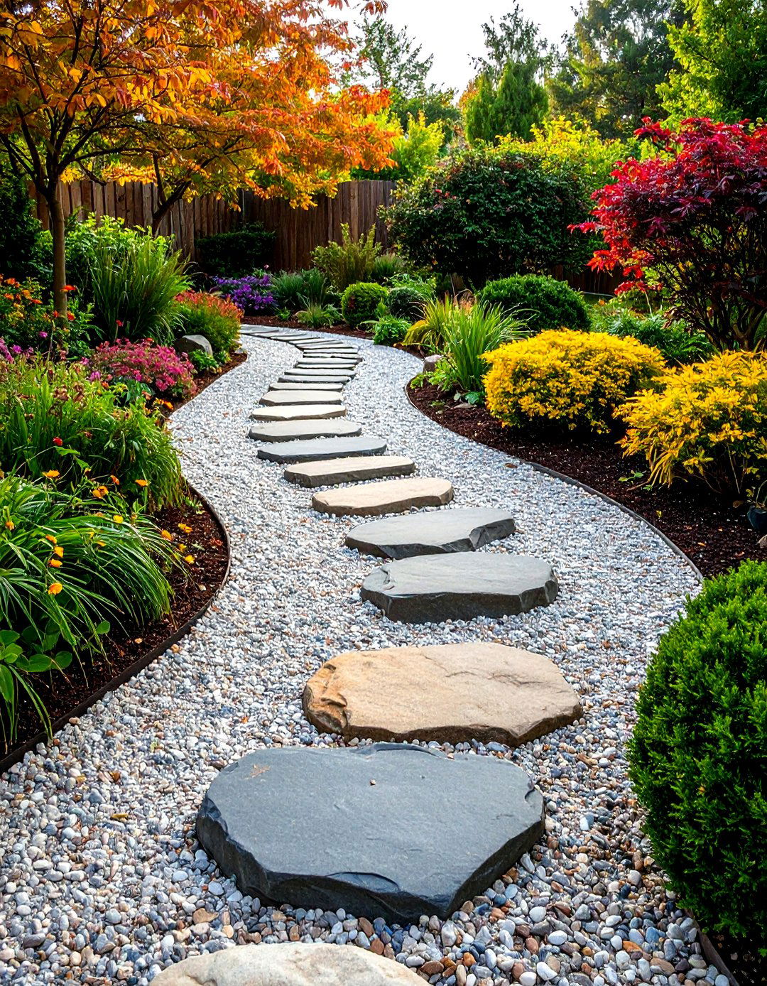 Concrete Tile Stepping Stones - 20 Stepping Stone Walkway Ideas
