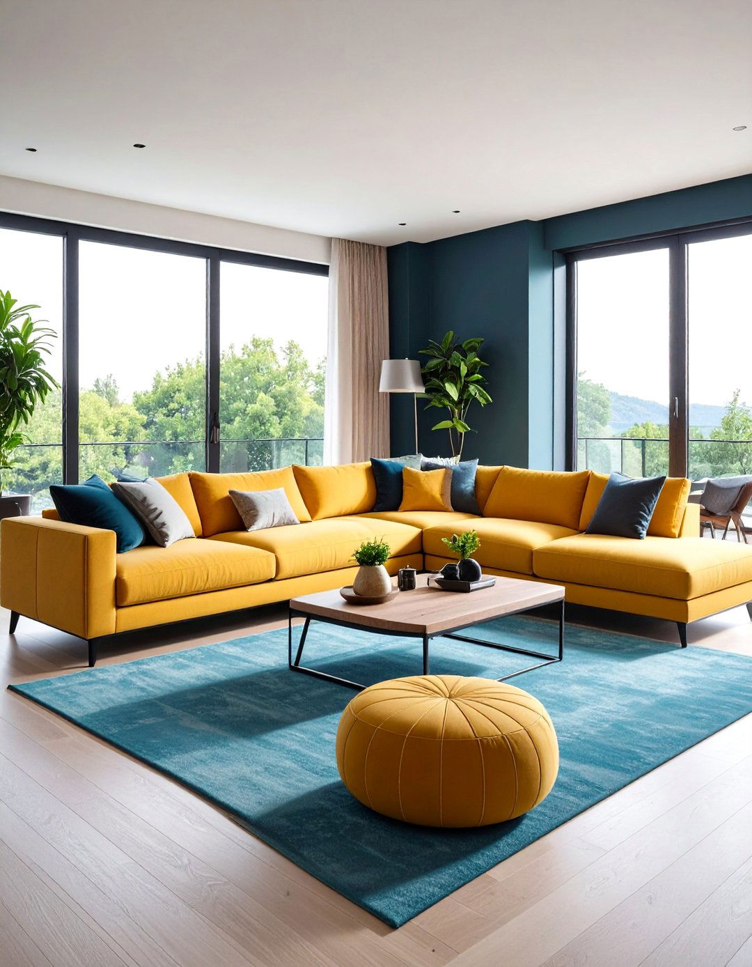 Condo Interior Design Featuring Sectional Seating With Hidden Storage - 20 Condo Interior Design Ideas