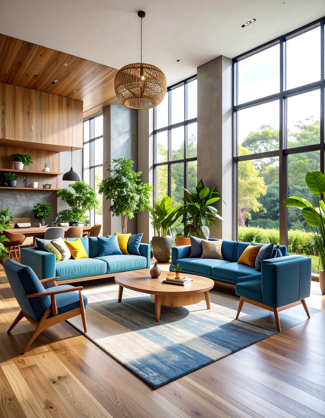 Condo Interior Design Incorporating Biophilic Elements and Indoor Plants - 20 Condo Interior Design Ideas
