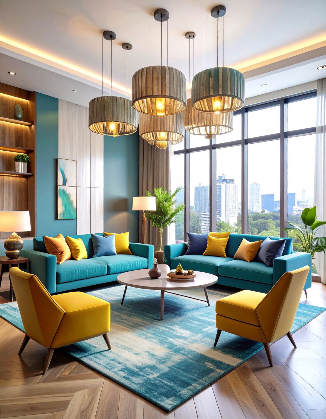 Condo Interior Design Using Statement Lighting as Artistic Elements - 20 Condo Interior Design Ideas