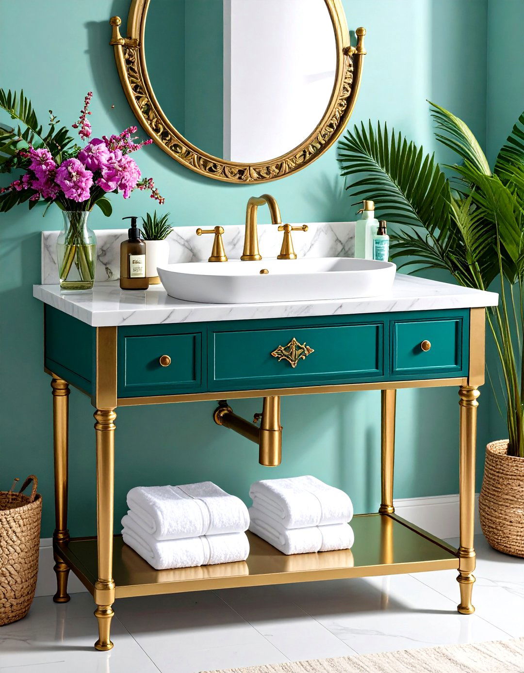 Console Style Sinks - 20 Small Bathroom Sink Ideas