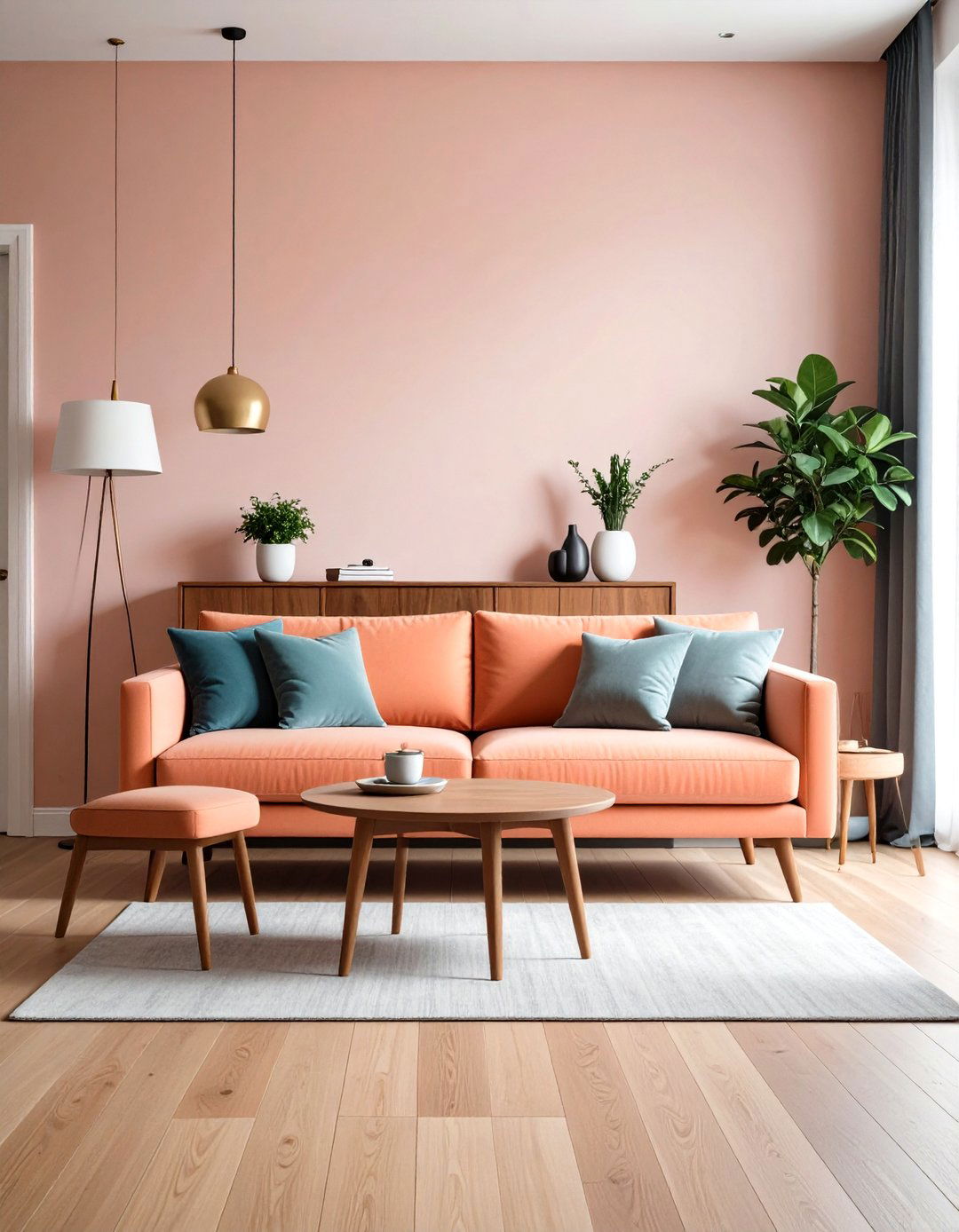 Console Table Behind the Sofa - 20 Small Living Room Ideas With Tv and Dining Table