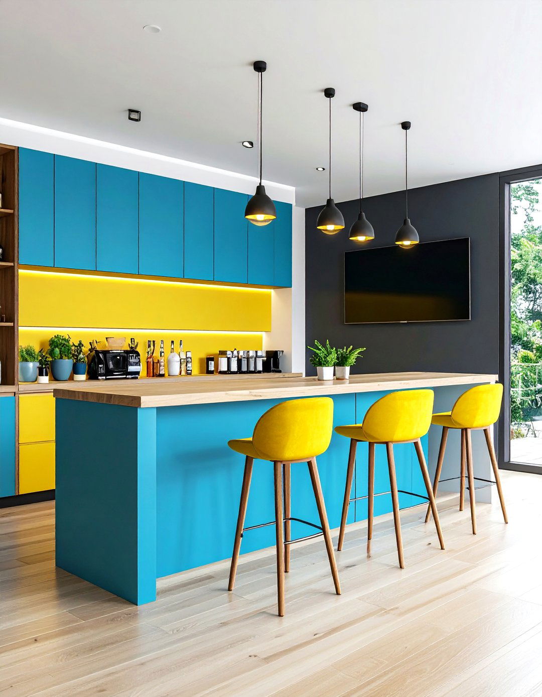 Console Table Mounted at Counter Height - 20 Small Living Room Ideas With Tv and Dining Table