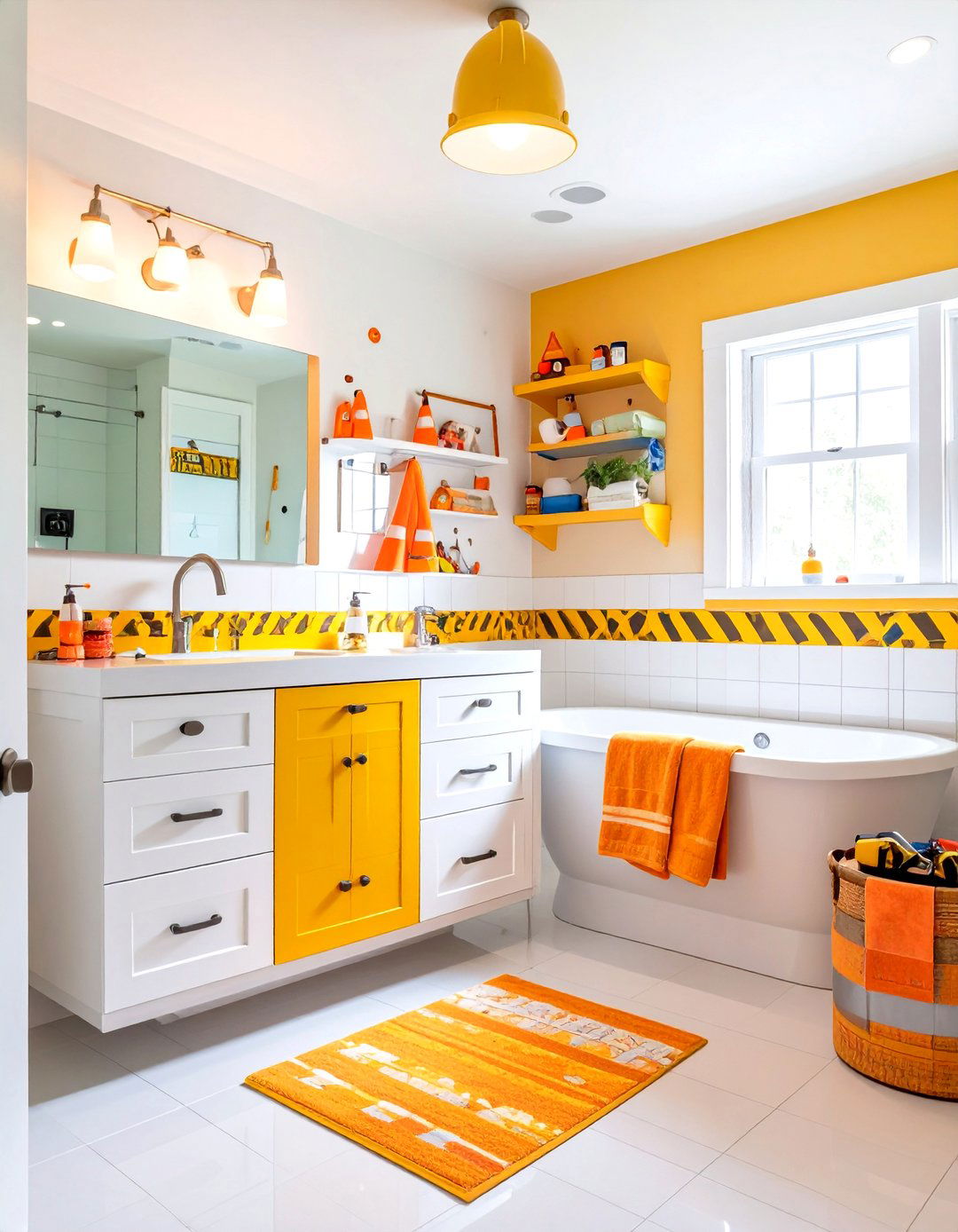Construction Zone Kids Bathroom Workshop - 20 Kids Bathroom Ideas