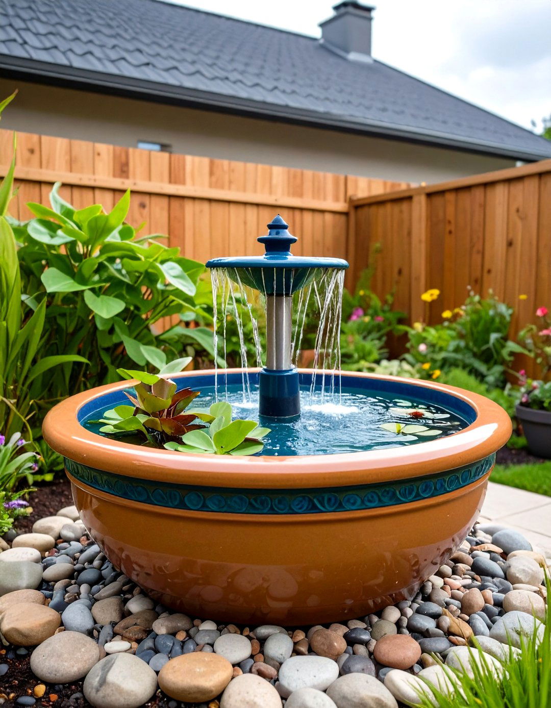 Container Backyard Fountains for Portable Water Features - 20 Backyard Fountain Ideas
