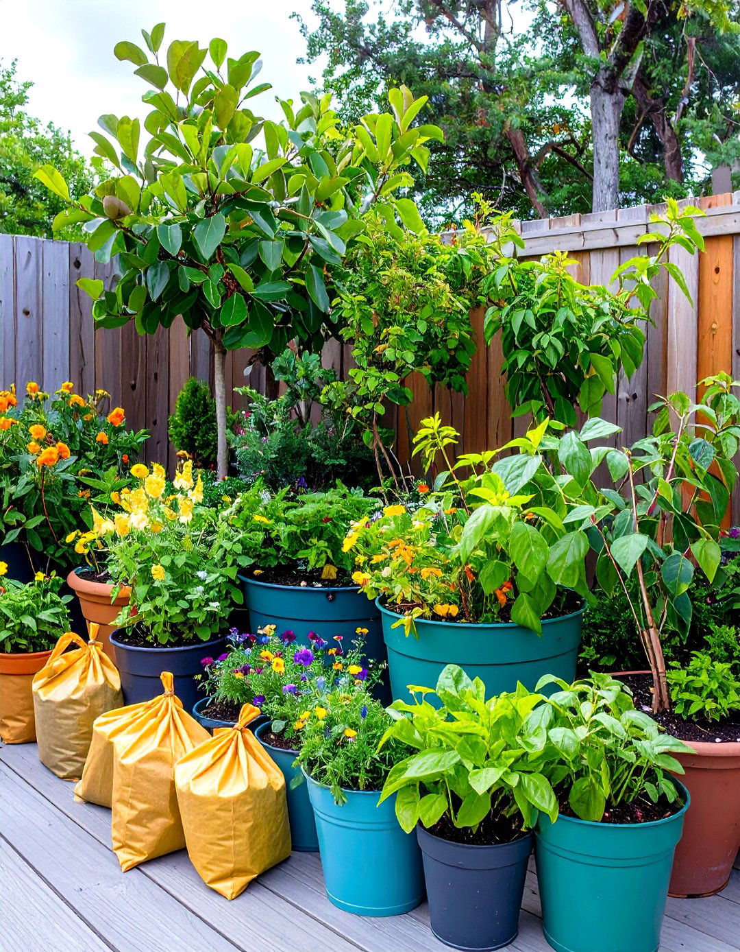 Container Cluster Patio Garden Layout - 20 Garden Layout Ideas