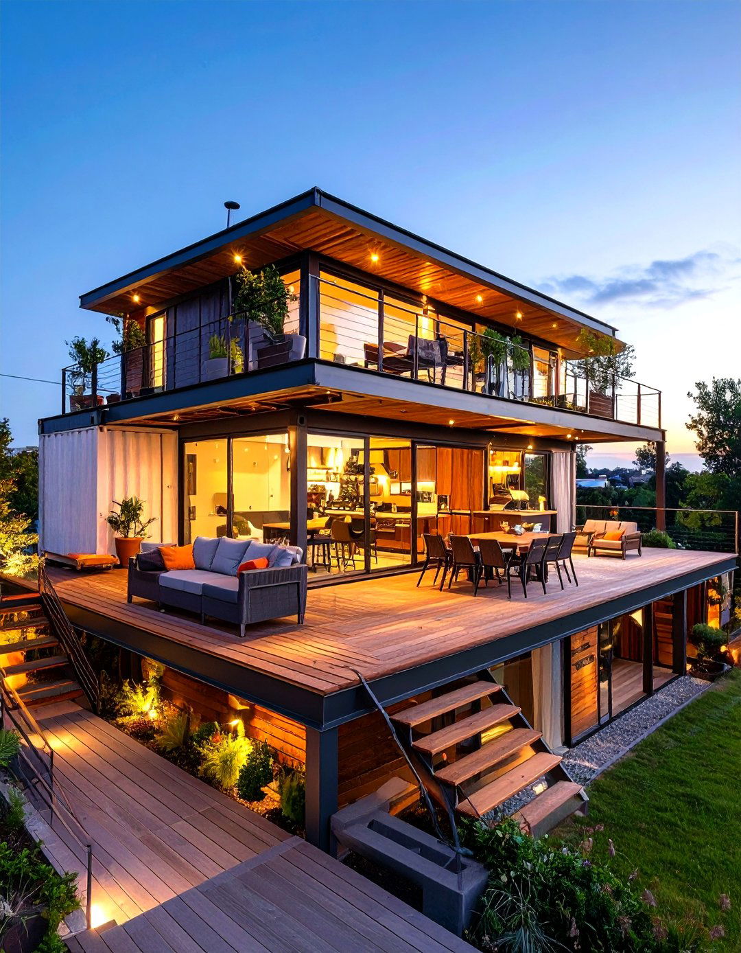 Container Home with Roof Deck - 20 Container Home Ideas