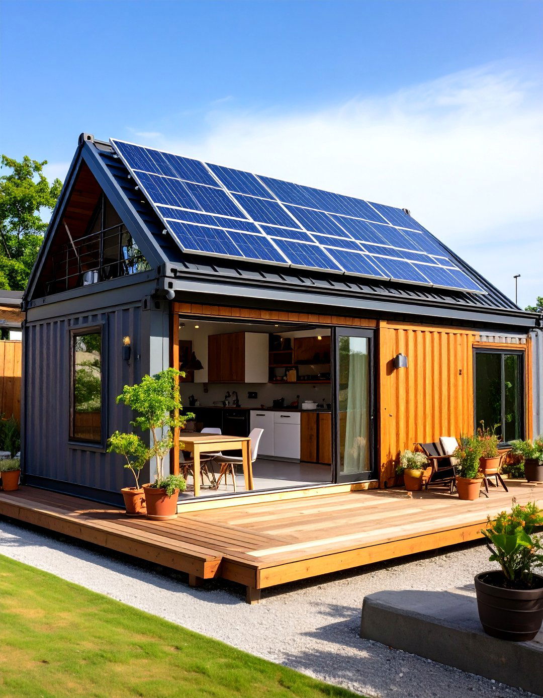 Container Home with Solar Power Integration - 20 Container Home Ideas