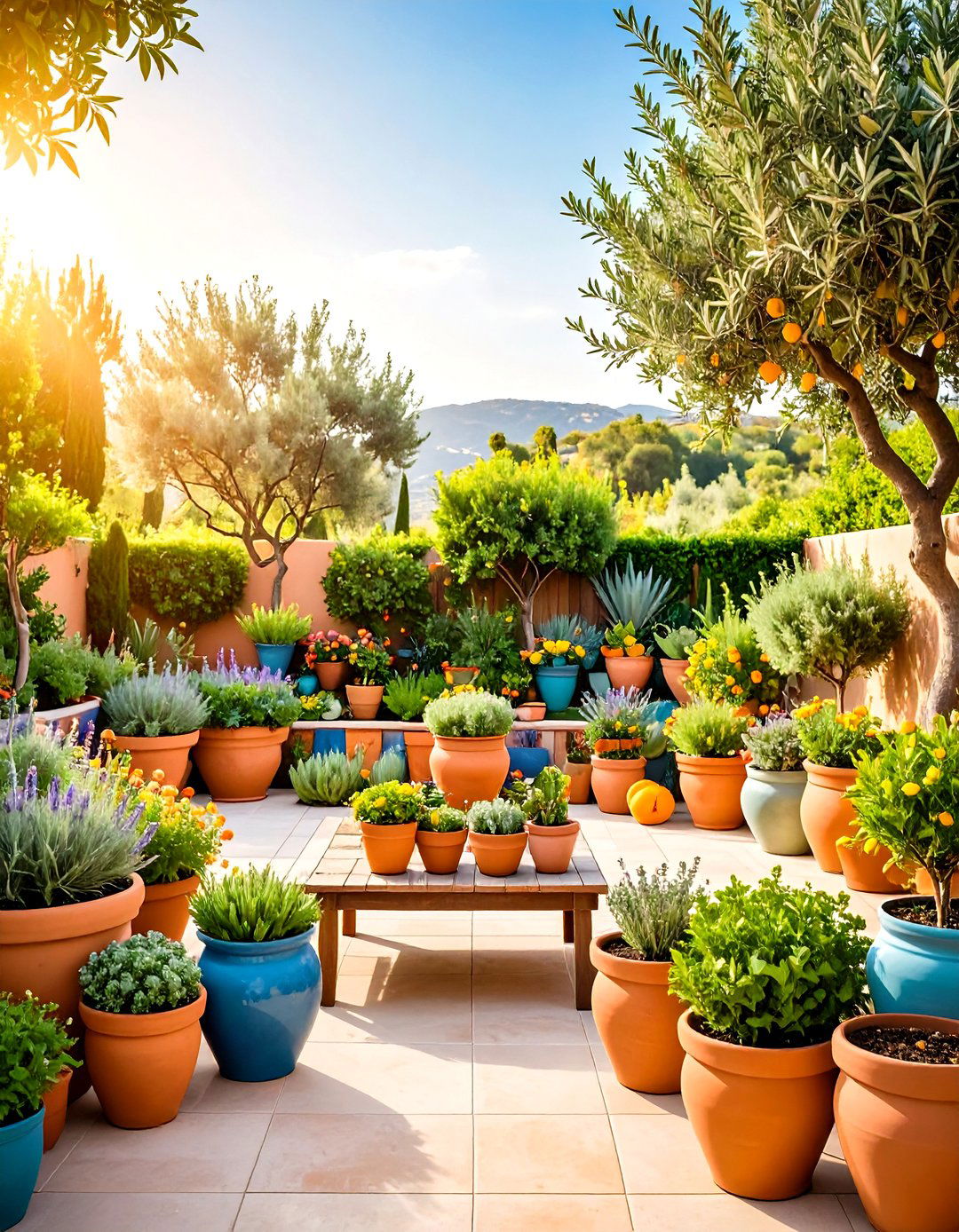 Container Mediterranean Garden - 20 Mediterranean Garden Ideas