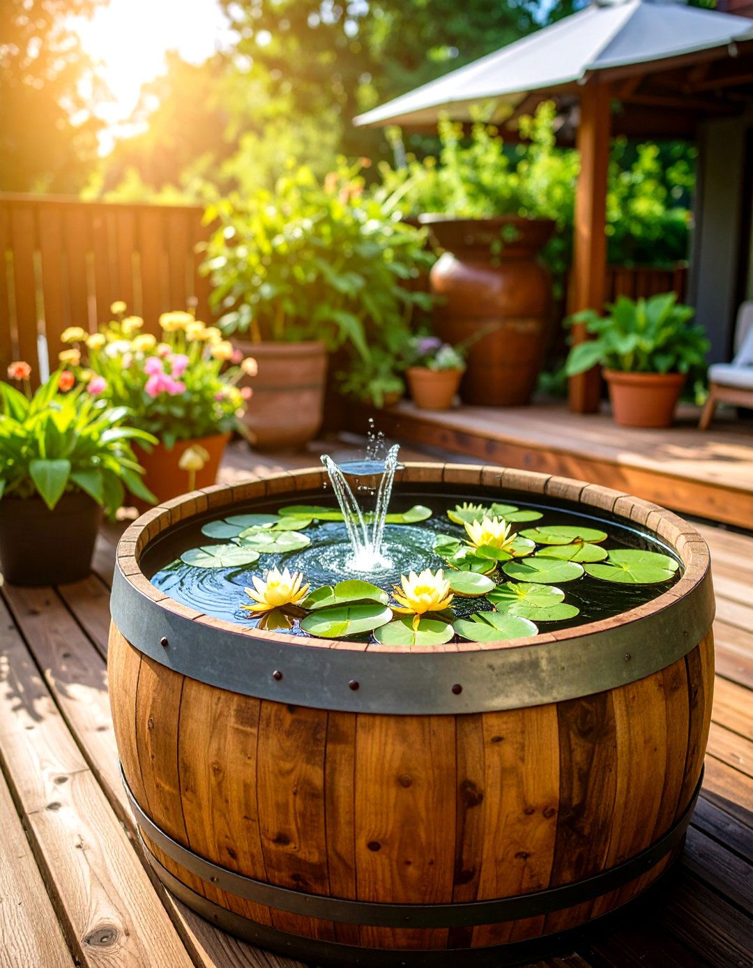 Container Pond Gardens for Small Spaces - 20 Backyard Pond Ideas