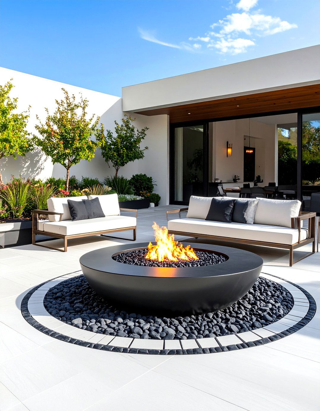 Contemporary Art Deco Patio Ideas With Firepit - 20 Patio Ideas With Firepit