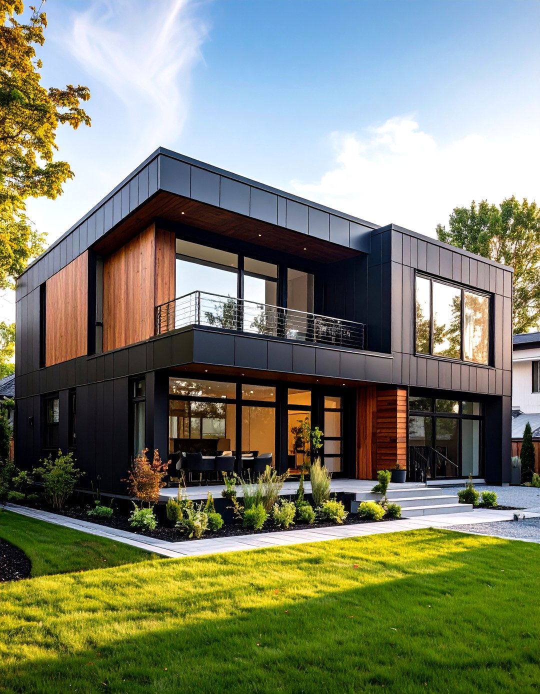 Contemporary Black Siding House - 20 black siding house ideas